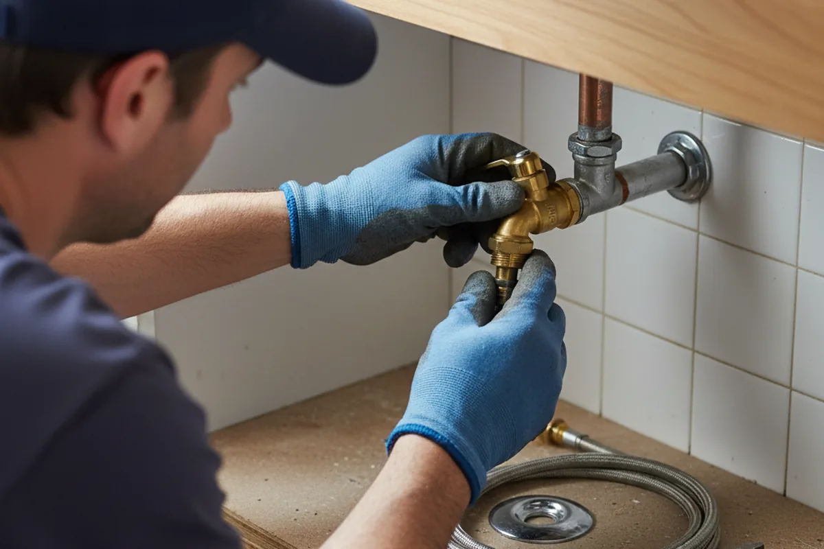 Shutoff valve and fitting work during Repiping in Dana Point